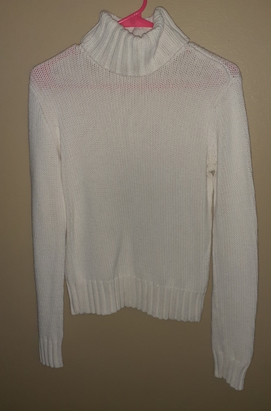 Eddie Bauer Tops - Women's Eddie Bauer white sweatered turtleneck, SM